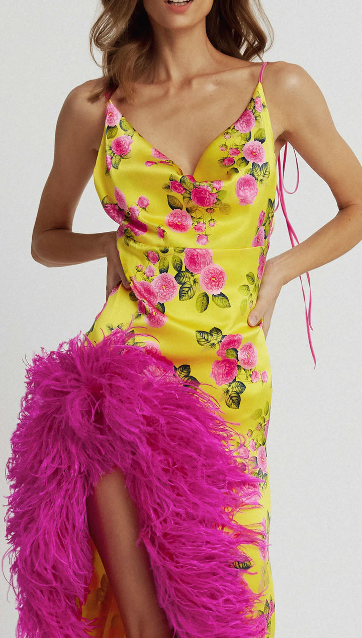Yellow Paradise Bird Dress