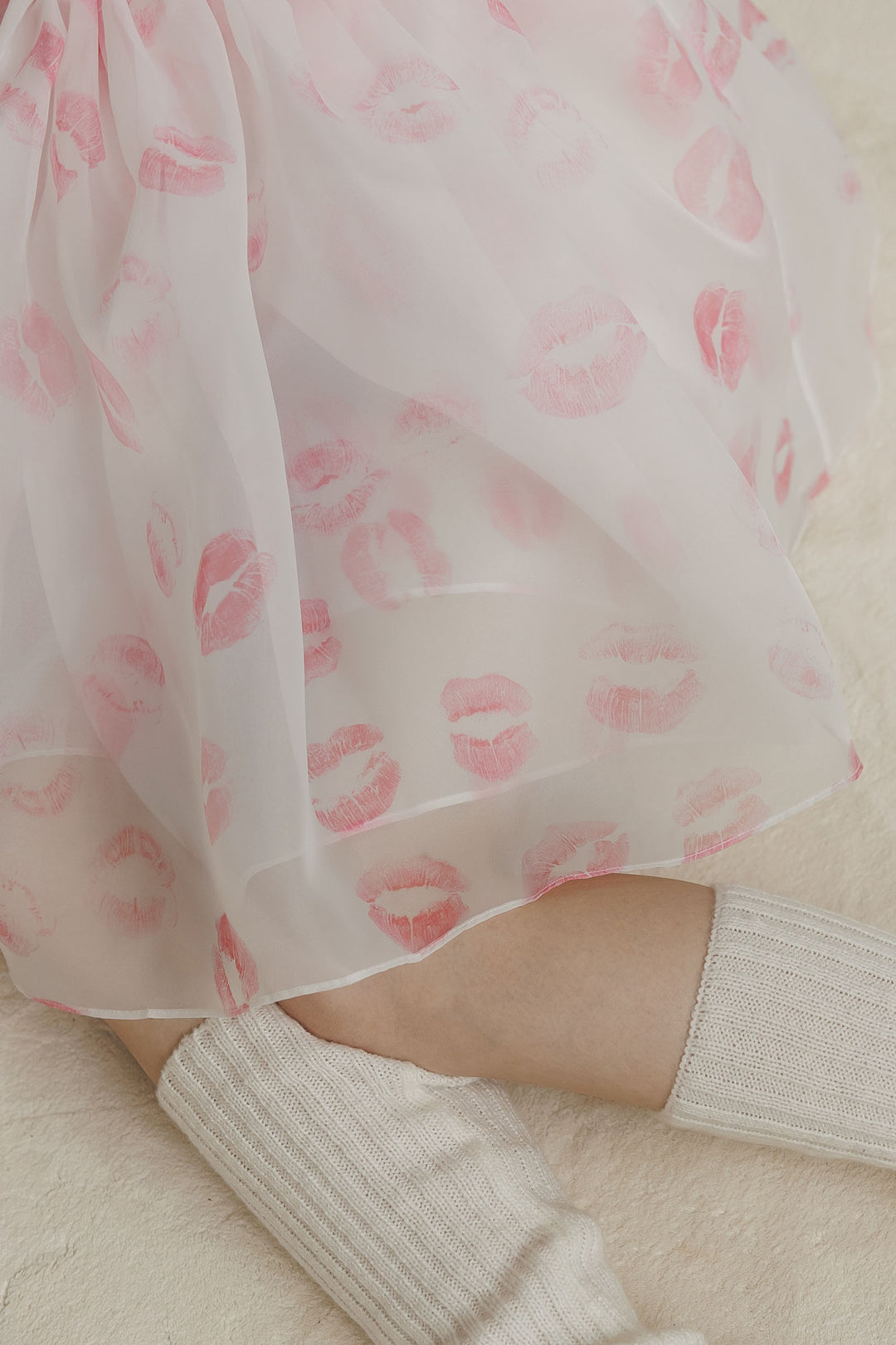 Kiss on the Lips Silk Gauze Puff Dress